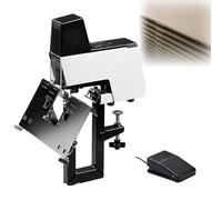 Agrafeuse électrique robuste avec réglage de la force de 1 à 9 pas, relie 20 à 50 feuilles, profondeur 0 à 102 mm, compatible avec agrafes 66/6 et 66/8
