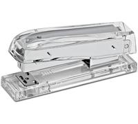 Agrafeuse En AcryliqueAgrafeuse Bureau Pour Jusqu'à 15 Feuilles De Papier A4Accessoire Bureau Sans AgrafePicots Pour Une Bonne StabilitéOrganiseur Pour Le BureauTransparent