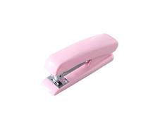 Agrafeuse en métal robuste numéro 12, pince d'emballage, capacité de 10 à 16 feuilles, sans agrafes, fournitures scolaires, 1 pièce Agrafeur Bureau(Pink)