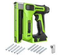 Greenworks G24CS10 Agrafeuse à Couronne Sans Fil, 60 pcs/min pour les Agrafes de Type U 6-14mm ou de Type T 15mm, SANS Batterie ni Chargeur 24V, Outillage, Garantie 3 Ans