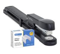 Agrafeuse - Long Bras - Agrafes 26/6mm - Noir - Inclus 5000 Agrafes - Rapesco