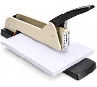 Agrafeuse longue portée, capacité de 200 feuilles, profondeur réglable | Le design à bras long aide à réduire l'effort de pression pour les brochures, les documents de bureau et les tâches de