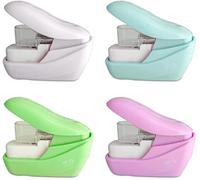 Agrafeuse manuelle for la maison, petite agrafeuse, sans agrafes for livres, papier, de bureau(4pcs)