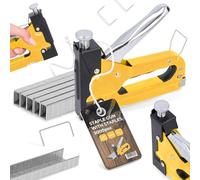 Agrafeuse Manuelle Pour Tapissier Et Construction 4-14 mm En Métal Polyvalent Pour Bois Et Carton Professionnelle Avec 3000x Agrafes Acier Inoxydable 10 mm 53A Durable Et Robuste