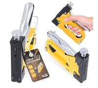 Agrafeuse manuelle Tacker pour tapissier 4-14 mm agrafeuse cloueuse manuelle pour décoration de meubles menuiserie, fixation de câbles, pistolet à agrafes avec agrafes