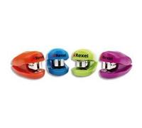 Agrafeuse Mini - REXEL - Buddy - 1 boîte de 1000 agrafes - Corps métal - Couleurs assorties