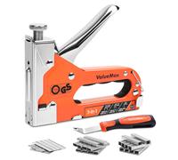 Agrafeuse Murale Multifonction 3 en 1 avec 3000 Agrafes ValueMax, Agrafeuse Manuelle Adaptee aux Agrafes de Type 140, 28, 8, Ideal pour Tapisserie, Materiel de Fixation, Decoration, Menuiserie