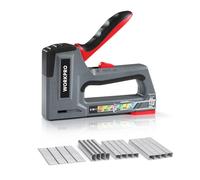 Agrafeuse Murale Multifonction 6 en 1 avec 4000 Agrafes WORKPRO, Agrafeuse Manuelle pour Fixer le Materiel, Decoration de Meuble, Assemblage de Porte, Fenetre, Armoire