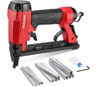WORKPRO Agrafeuse Pneumatique avec 1500 Agrafes, Pistolet à Clouer Pneumatique Utilisée les Agrafes de Type 80/6-16 mm, Idéal pour Bricolage, Décoration, Murale, Tapisserie, Bois
