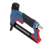 Agrafeuse Pneumatique Professionnelle, Calibre 21, 140 Agrafes, 6-16 mm, avec Interrupteur de Sécurité, Poignée PVC Antidérapante, pour Bricolage, Décoration, Bois