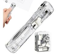 Agrafeuse portable avec clip - de documents réutilisables - Agrafeuse à levier manuel - pour bureau, école, bureau, documents factures, livres