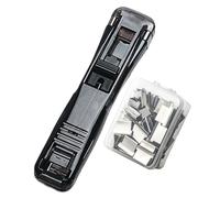 Agrafeuse portable | Distributeur de trombones à papier réutilisable | Agrafeuse à main, légère, durable | Idéal pour la maison, l'école, la salle de classe, le bureau, le papier, les documents, les