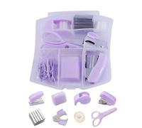 Agrafeuse portable | Kit d'agrafeuse portable avec mallette de rangement transparente, fournitures scolaires miniatures, lieu de travail, accessoires de bureau