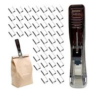 Agrafeuse portative - Distributeur d'agrafes | Empileur à clips réutilisable pour documents à l'école et au bureau - agrafage en douceur sans trous - transparent, compact, ergonomique, comprend des cl