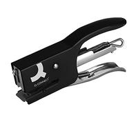 Agrafeuse q-connect kf22340 de pince métallique noire capacité 12 feuilles utilisant des agrafes numéro 10