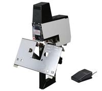 Agrafeuse rapide automatique avec vitesse et profondeur réglables, double usage pour brochure et équitation, interrupteur à pied, idéal pour les écoles et les bureaux
