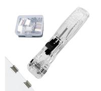 Agrafeuse réutilisable - Distributeur de pinces à pousser, outil de fixation de papier | Mécanisme professionnel en acier inoxydable, forte capacité de, système de Portable pour