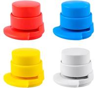 Agrafeuse Sans Aiguille 4 Pièces Agrafeuse Sans Agrafe Mini Agrafeuse Portable Sans Agrafe Agrafeuse Sans Agrafe Portable Mini Agrafeuse Sans Agrafeuse de Papeterie Agrafeuse Couleur Aléatoire