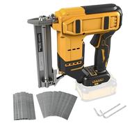 Agrafeuse sans fil 18GA compatible avec batterie Dewalt 20V MAX, agrafeuse à couronne étroite sans balais avec 1000 clous et 1000 agrafes pour le bricolage, le DIY et le travail du bois
