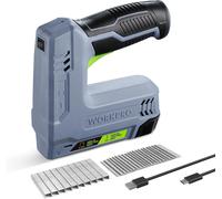 WORKPRO Agrafeuse sans Fil 3,6V 2000 mAh avec 2000 Agrafes, Agrafeuse Multifonction 2 en 1 Compatible avec Clous et Agrafes Type 53, 8 pour les Projets de Bricolage en Ameublement, Menuiserie(Gris)