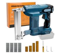Agrafeuse sans fil - Compatible avec batterie au lithium Makita 18 V LXT - Agrafeuse électrique 2 en 1 - Avec 500 clous droits et 500 clous en forme de U - Pour bois, tissu, tapis (sans batterie)