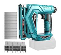 Agrafeuse sans fil compatible avec la batterie au lithium Makita 18 V, agrafeuse de 100 W avec 1000 clous droits et 1000 clous en U pour les projets de tapisserie et de menuiserie (batterie non inclus