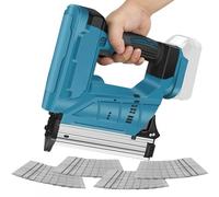Agrafeuse sans fil compatible avec Makita 18 V batterie lithium, 120 clous/min, agrafeuse 550 W avec 4 000 clous droits, agrafeuse électrique pour tapisserie, menuiserie (sans batterie ni chargeur)