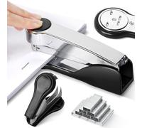 Agrafeuse Très Résistante,Petite Agrafeuse En Métal,Agrafeuse Et Agrafes Avec 1000 Agrafes Et Outil De Retrait D'agrafes,Agrafes Standard 26/6,24/6,Capacité De 50 Feuilles,Pour Bureau,École,