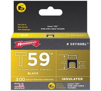 Agrafeuses Isolées Noires Arrow A591188BL T59 Boîte De 300 6 X 8Mm