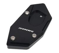 Agrandir Support Béquille Latérale Moto pour pour CBR500R Extension De Béquille Latérale, Plaque De Support, Base Élargie, Repose-Pieds Antidérapant D'extension Latérale(Noir)