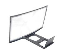 Agrandisseur D’écran Incurvé 12 Pouces 3D pour Téléphone Noir | Acrylique Abs, Angle Réglable 1: 1, Grossissement 3 à 4 Fois, Usage Vidéo et Films
