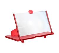 Agrandisseur D'écran de Téléphone Portable Rouge, Abs, Portable | Smartphone, Effet de Vision 3d, Adapté au Salon, pour Regarder des Films, Léger