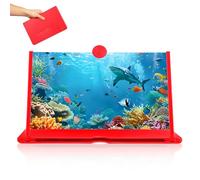 Agrandisseur D'écran de Téléphone Portable, Rouge, Abs, Réglable | Lecture de Journaux et Livres, Angle de Vision Ajustable, Format Compact, pour Adultes et Seniors