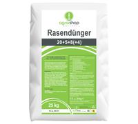 Agrarshop Engrais pour gazon 20+5+8(+4) avec LZW 25 kg Engrais de démarrage pou