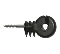 Agrarzone 25x isolateurs annulaires avec filetage noir - pour fil, corde, fil de fer et ruban jusqu'à 12 mm - isolateurs de clôture de pâturage robustes