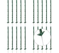 Agrarzone 5X Lot de piquets de clôture de pâturage en Plastique Durable de 105 cm - Double Marche Verte - 8 œillets - Piquet de clôture Robuste