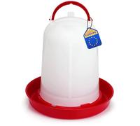 Agrarzone Abreuvoir pour Poules 5 litres Rouge - Abreuvoir Robuste et chauffable pour volailles avec indicateur de Niveau - Abreuvoir Automatique pour Poules