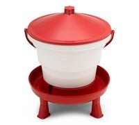 Agrarzone Abreuvoir pour volaille 10 litres avec Pieds - Abreuvoir Robuste pour Poules avec poignée de Transport - Alimentation en Eau Automatique - Abreuvoir pour Poules, Canards et volaille