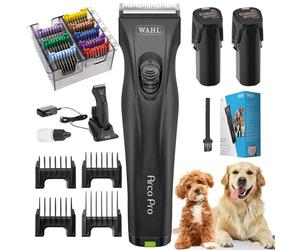 Agrarzone Edition Moser Arco Pro Tondeuse pour chiens 2 batterie - Kit de peignes amovibles - Tondeuse chien pour animaux à haute performances