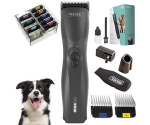 Agrarzone Edition Wahl Max Go Tondeuse chiens avec jeu de peignes - Tondeuse à batterie pour chien & chat - Moser Max autonomie de 180 minutes