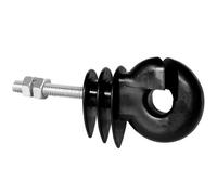 Agrarzone Lot de 25 isolateurs annulaires - Filetage métrique - Support galvanisé de 6 mm de diamètre - Isolateurs robustes pour clôture de pâturage - Pour fil, corde, toron et ruban