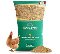 Agrarzone Nourriture pour poules pondeuses de qualité supérieure - 25 kg de farine de ponte - Aliment complet pour poules pondeuses - Sans OGM ni additifs