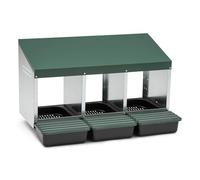 Agrarzone Pondoir pour Poules 3 Compartiments - Nid de Ponte Robuste avec bac de récupération et Grille d'aération - Nid de Poule à Rouleau pour Montage Mural