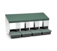 Agrarzone Pondoir pour Poules 4 Compartiments - Nid de Ponte Robuste avec bac de récupération et Grille d'aération - Nid de Poule à Rouleau pour Montage Mural