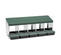 Agrarzone Pondoir pour Poules 5 Compartiments - Nid de Ponte Robuste avec bac de récupération et Grille d'aération - Nid de Poule à Rouleau pour Montage Mural