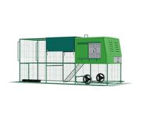Agrarzone Poulailler mobile en plastique Egg Palace - Poulailler avec enclos et roues - Extra large, résistant aux acariens et à l'hiver - Pour 6 à 9 poules