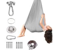 Agrdeed Aerial Hamac de yoga 150 x 280 cm, hamac générique, hamac d'intérieur ultra léger, balançoire portable, capacité de charge de 200 kg, avec sangle d'extension, mousqueton, accessoires