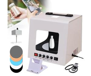 agreilduite Platine de Photographie Intelligente - sans Scintillement, Mini Studio Photo à intensité Variable, boîte à lumière pour Photographie avec Plateau tournant à Vitesse réglable,TB30