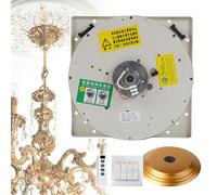 agreilduite Système De Levage Motorisé pour Lustres, Treuil Électrique pour Lampes De Grande Hauteur, Portée: 6,8 M | avec Télécommande, Interrupteur Mural Et Cache Décoratif Gold-150kg/330Lbs
