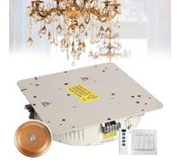 agreilduite Treuil Électrique pour Lustres, Lève-Lampes Suspendues Villas - Portée: 6,8 M | Montage Extérieur Ou Encastré Possible | Télécommande Et Interrupteur Mural Inclus Gold-150kg/330Lbs